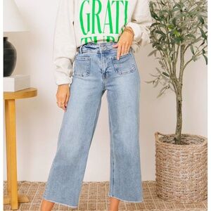 Mica Denim - Wide Leg Crop - size 26